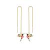 Chic Colorful Bird Pendants Ear Line For Women Elegant Crystal Girl Drop Tassel Earring Ladies Jewelry pendientes