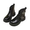 2025 autumn and winter new retro leather short boots platform locomotive Martin boots western tooling boots Chelsea cigarette boots women