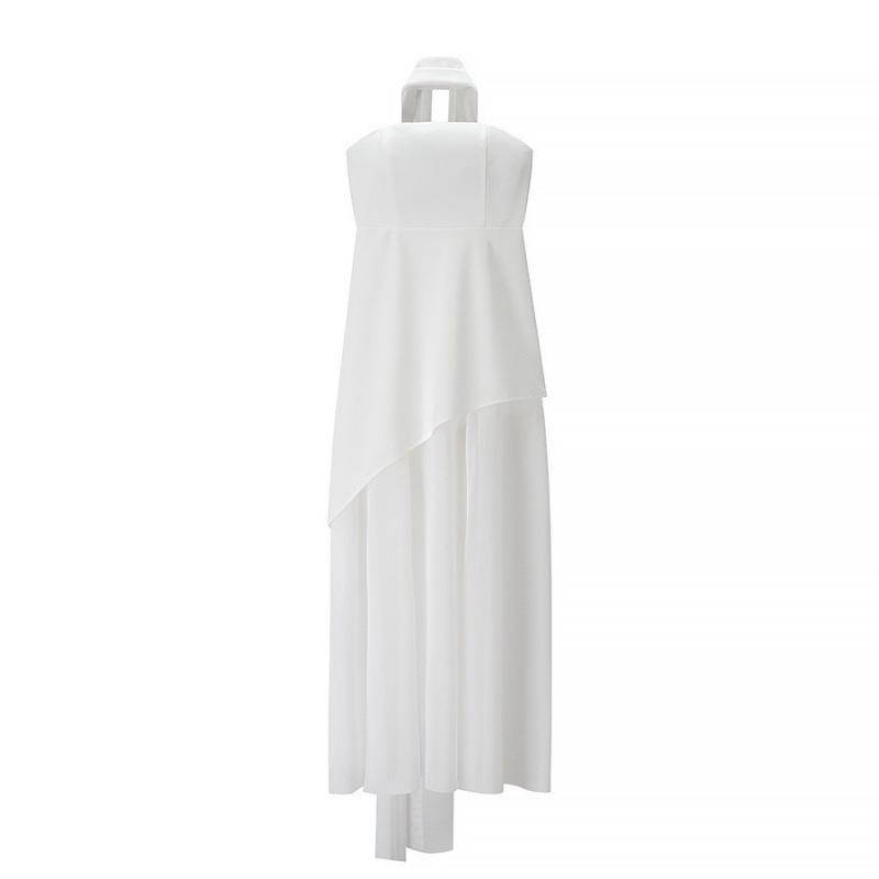 Damen Mode Schnürung Rollkragen Bandeau Netzsaum Kleid - 2025 Neuer Stil