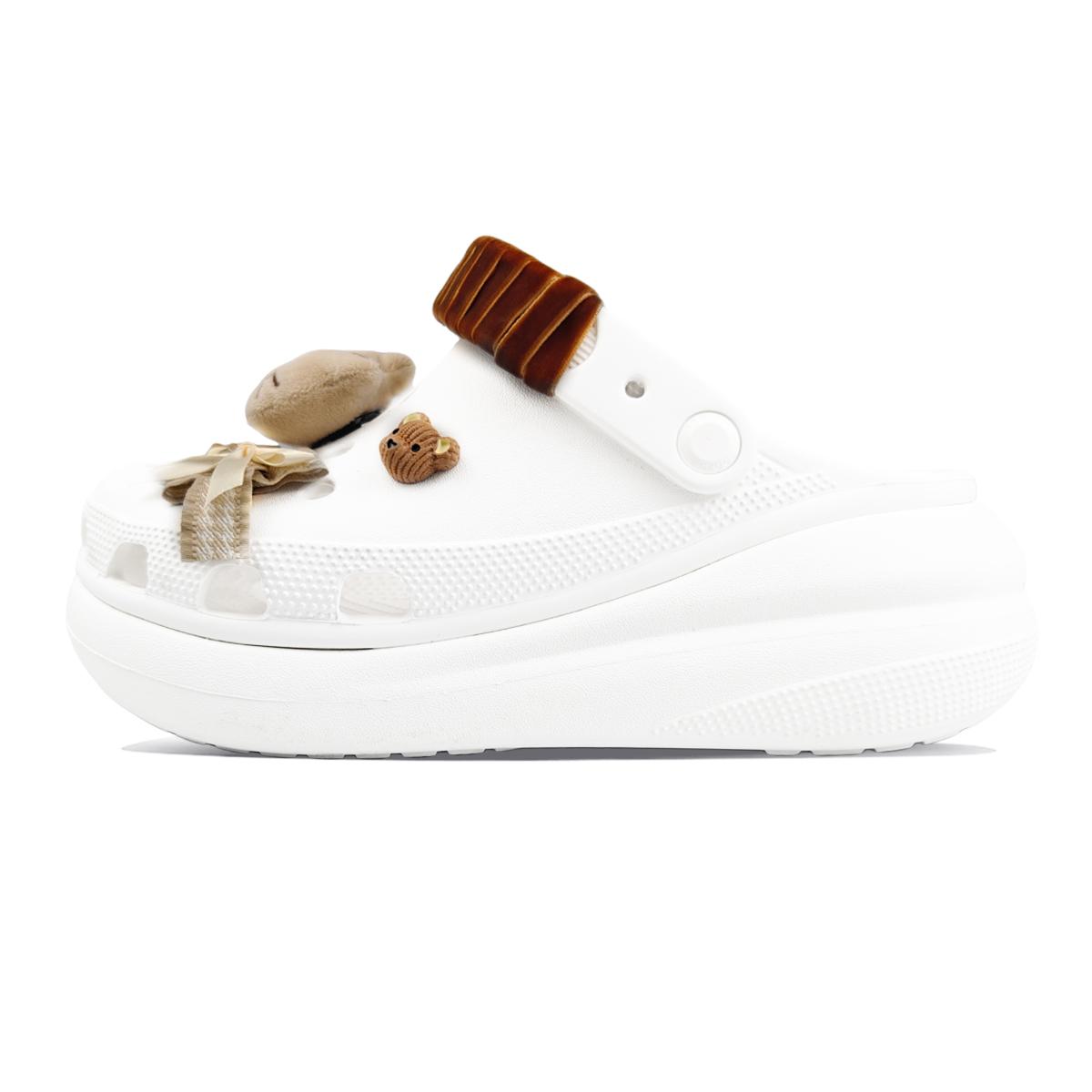 

Crocs Crush Clog EVA Little Meow Sauce Puff Shoes Повседневные и Удобные Перфорированные Туфли Унисекс Белый 45-46 белый