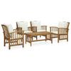 Day and Night - Day and Night Garden Furniture and Cushions Set 5 Pieces Solid Acacia Wood