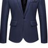 Blazer Casual da Uomo alla Moda con un Bottone e Risvolto, Manica Lunga, Tasca Decorativa, Giacca Completo, Abbigliamento da Lavoro