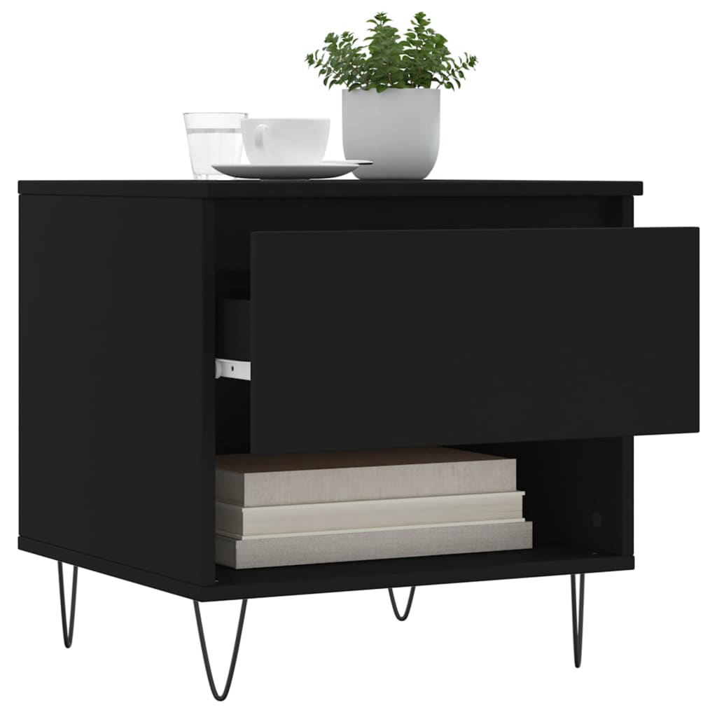 Coffee Table, Black, 50x46x50 Cm, Wood-based Material