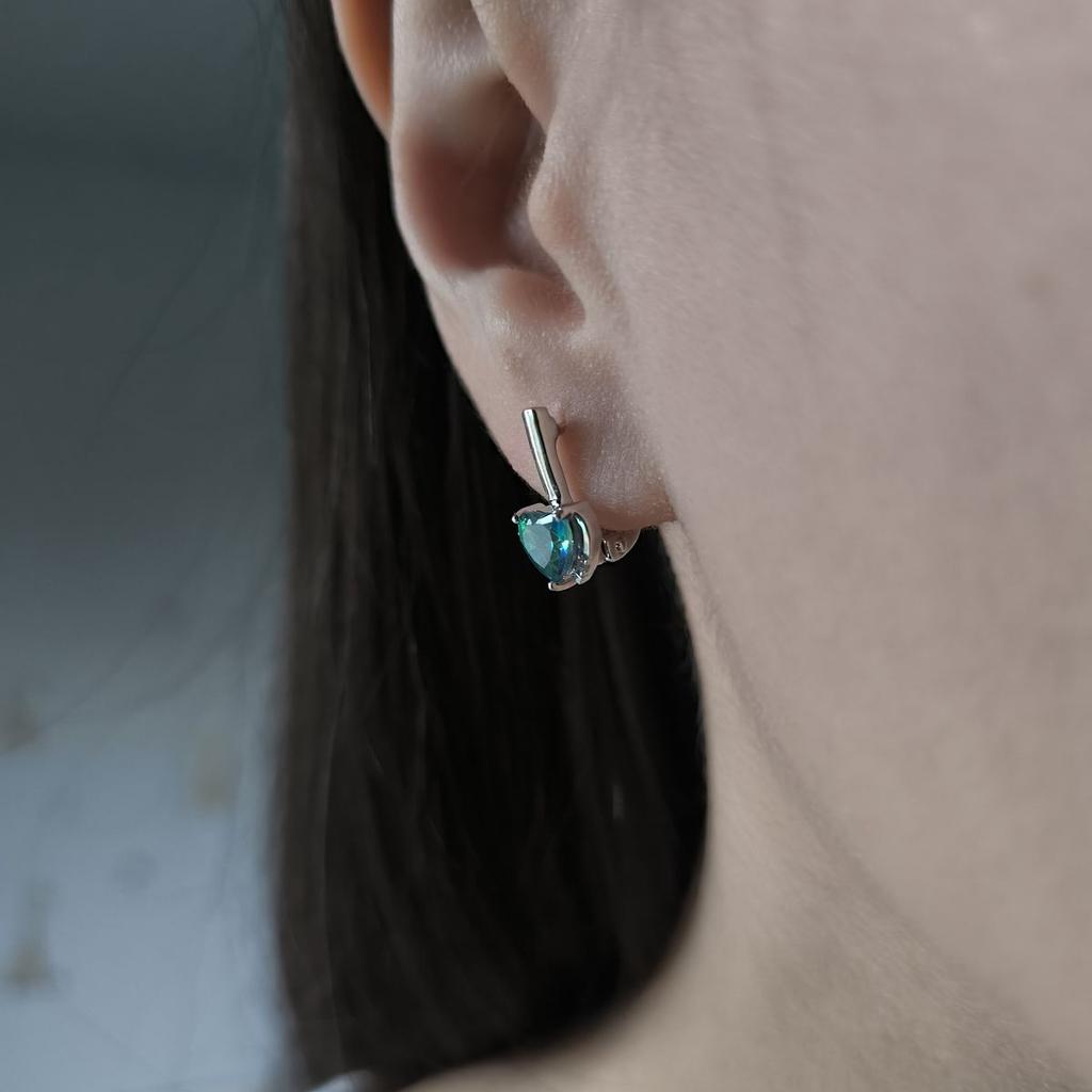 Серебряные серьги с мистик топазом 3.951ct (2191315)