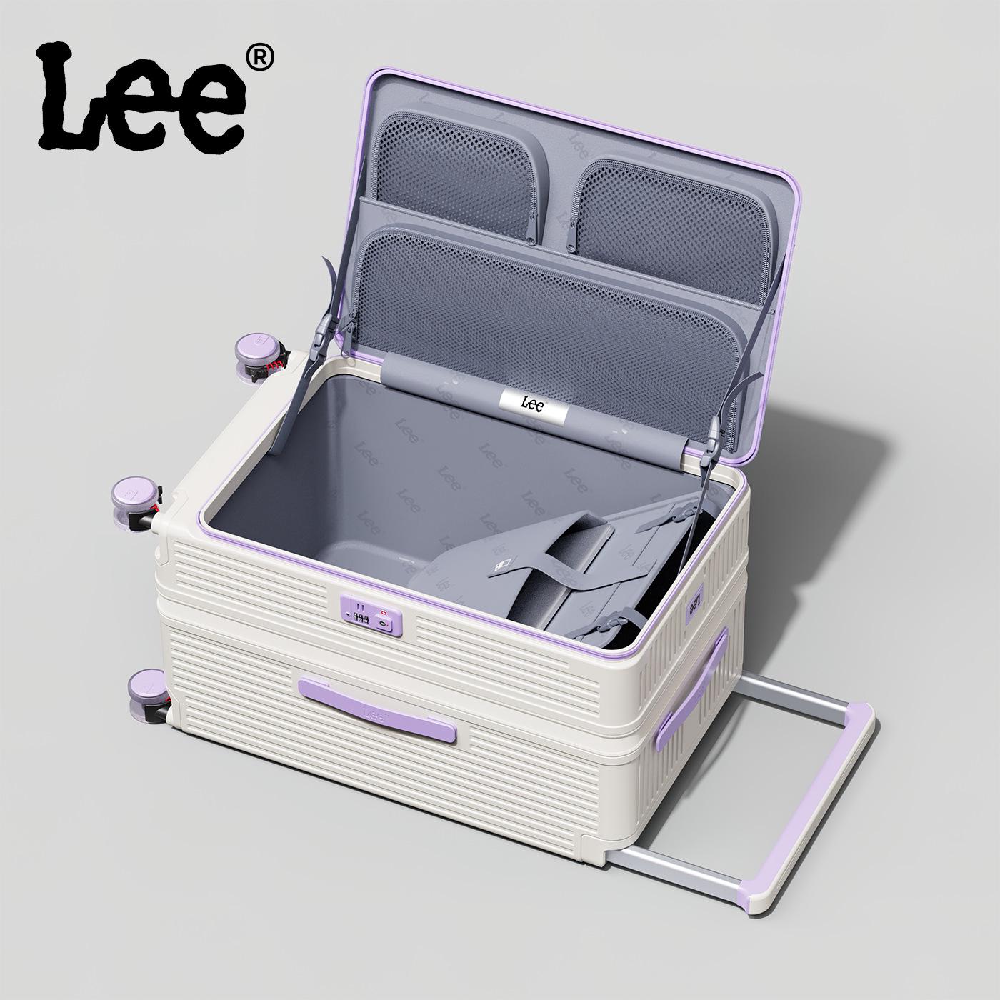 

Luxury 20-Inch Front-Opening Carry-On Suitcase with Universal Wheels and Combination Lock 20-inch