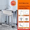 TaiJuFu Extra Thick 304 Stainless Steel Utility Sink with Single Cold Faucet