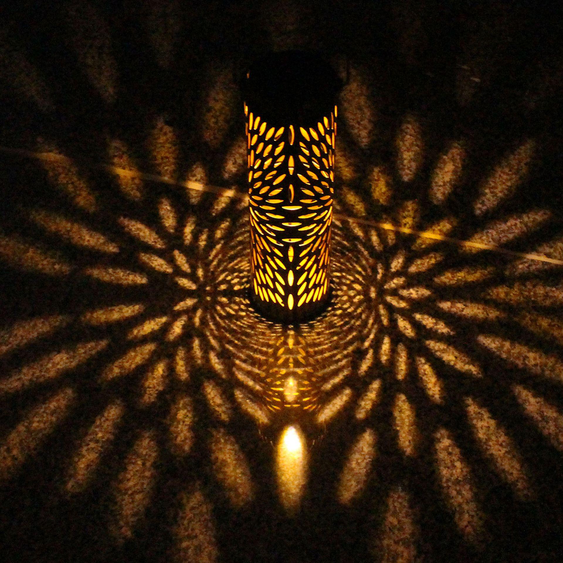 

Solar-Powered Iron Lantern: Waterproof Garden Pendant Light for Outdoor Decoration