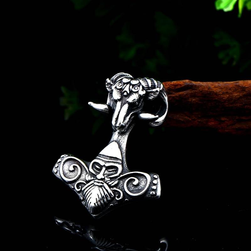 Thor's Hammer Necklace Valknut Nordic Viking 298