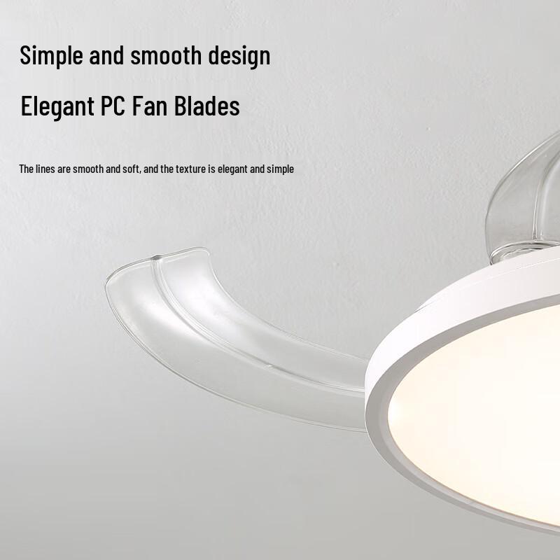 Modern Minimalist Ultra-Thin LED Fan Lamp with Full-Spectrum Eye Protection