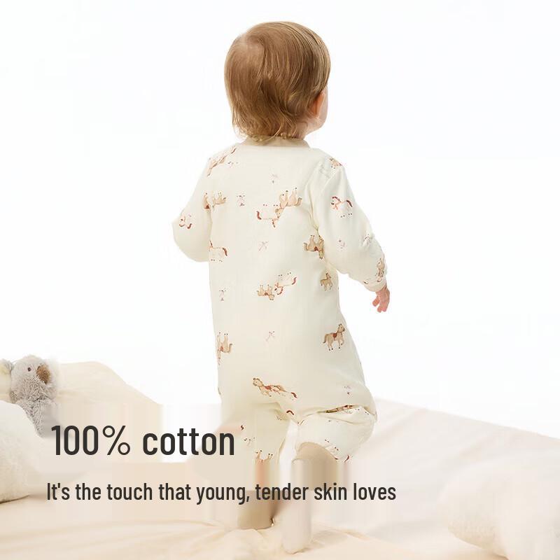 YEEHOO Newborn Pure Cotton Long Sleeve Romper