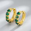 High-End Retro Zirconia Micro-Paved Round Earrings