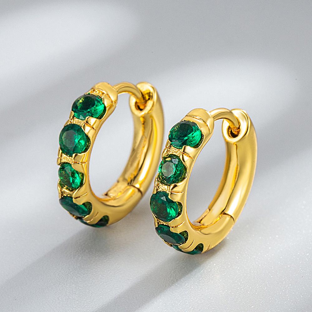 High-End Retro Zirconia Micro-Paved Round Earrings