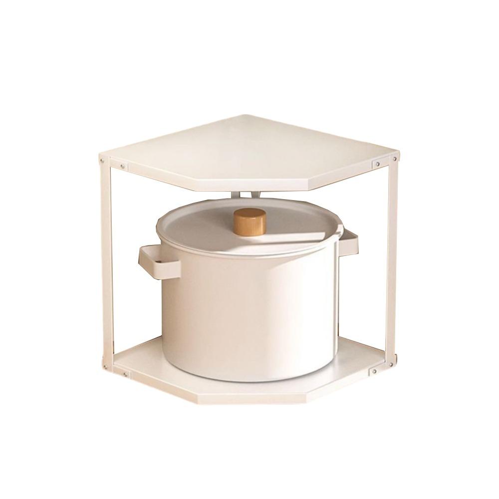 2/3 Tier Corner Pot Storage Rack Space Saving Pots and Pans Organizer  Kitchen