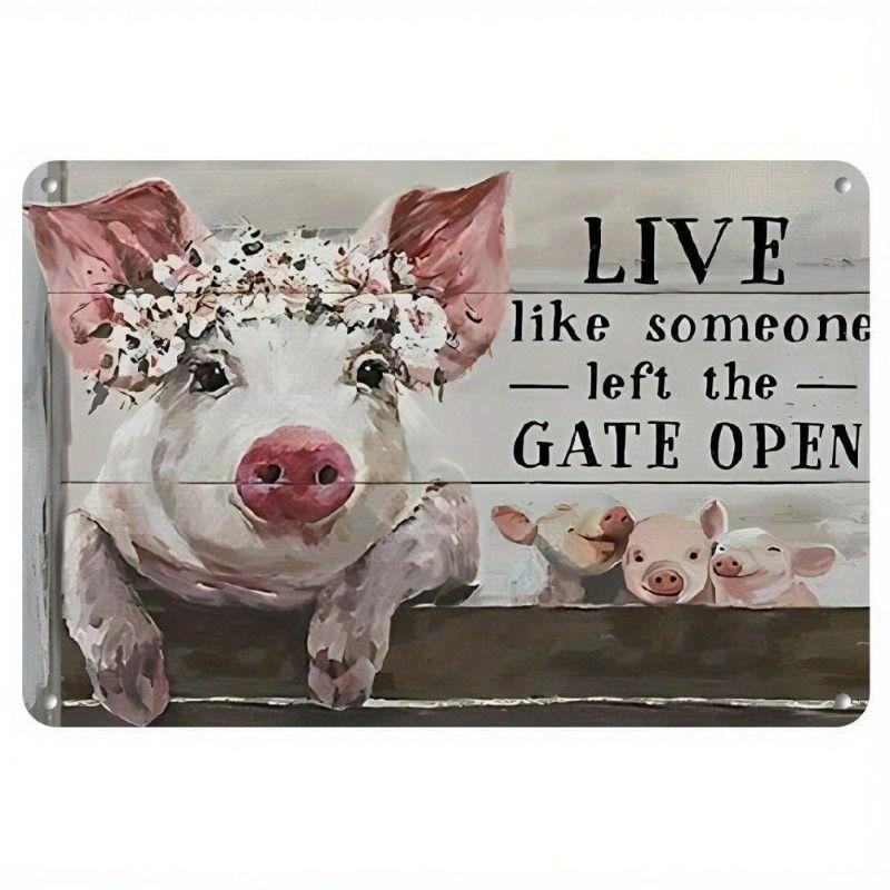 Retro Metal Tin Sign Wall Art Decor for Living Room Bedroom Office