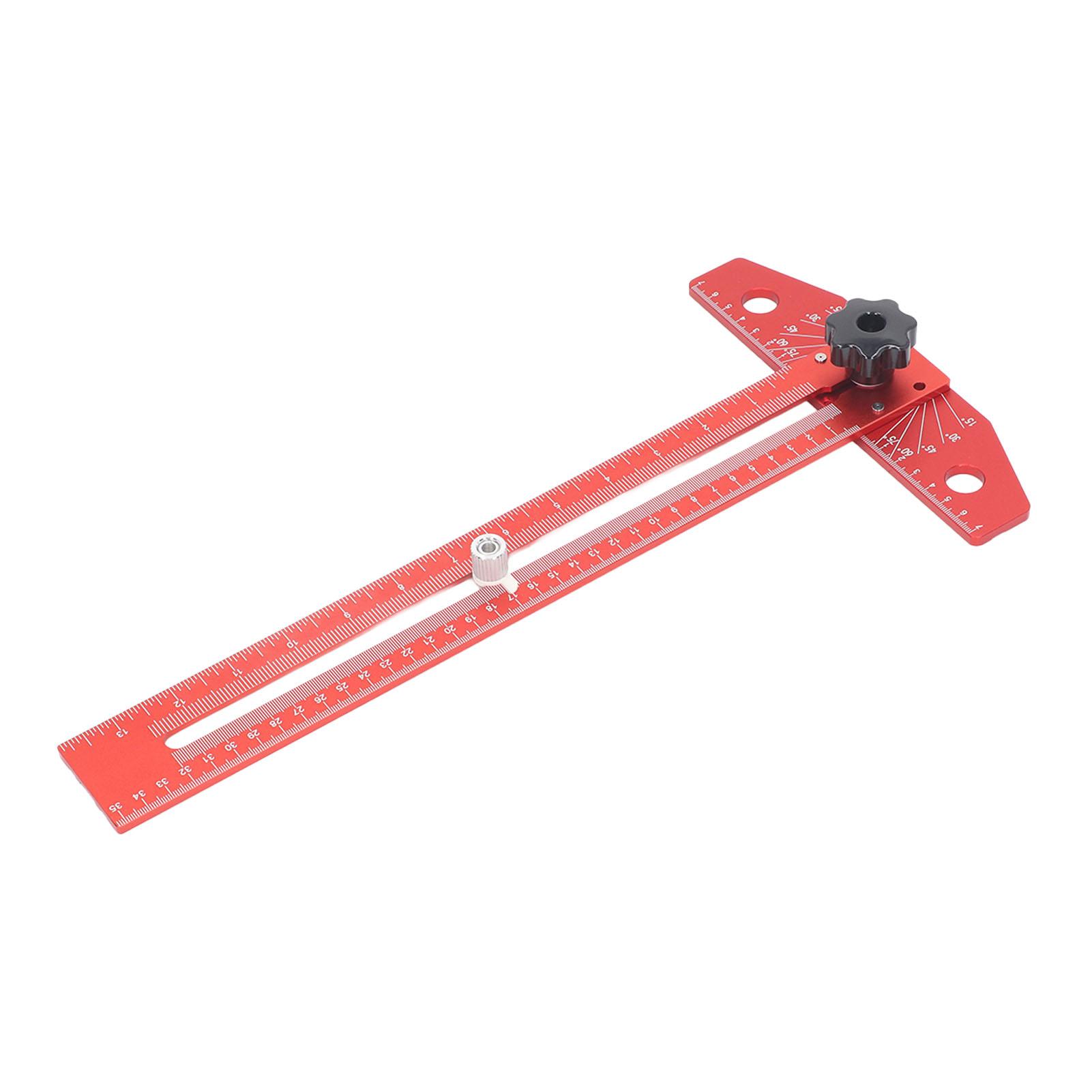 

Т-образная линейка транспортир для рукоделия из алюминиевого сплава, разметочный инструмент для деревообработки, плотницкий инструмент для разметки и измерений