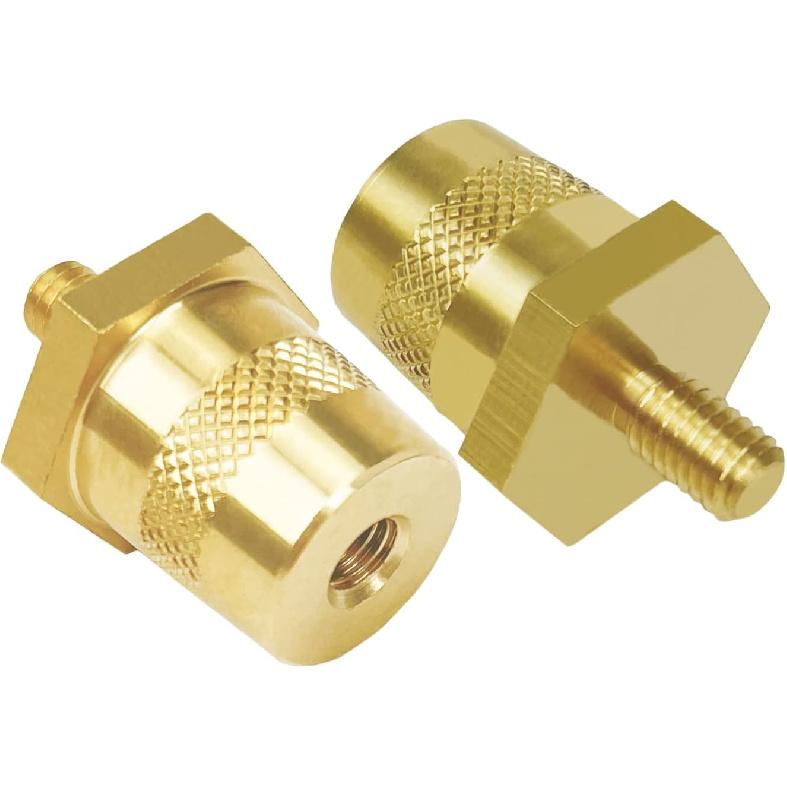 Battery Terminal Connector, Auto battery Terminal Brass Post Adapter, Top Post thread Terminal Charging Post Extender Adaptor Taper Conversion Screw