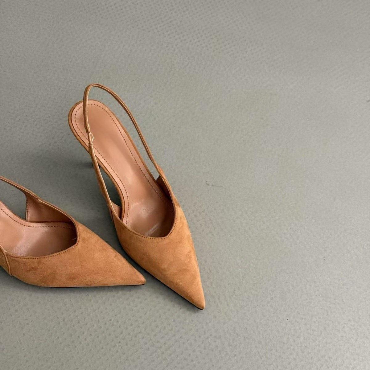 

Французские туфли-лодочки на высоком каблуке с леопардовым принтом, сумка на голову, сандалии из замши, новые одинарные туфли на весну и лето, сказочный стиль 35 коричневый