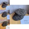 Vintage Leopard Print Newsboy Cap With Sun Protection For Casual Women And Men