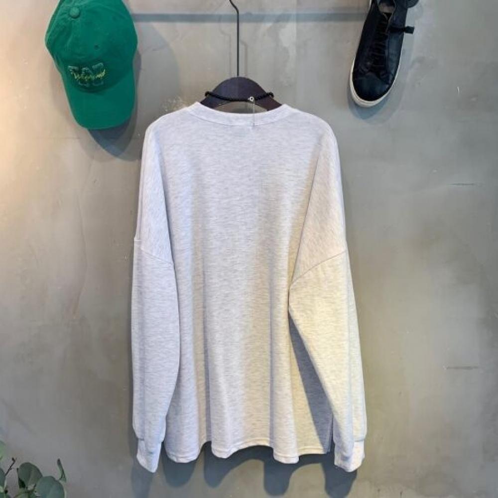 C S In The Room looSe Fit Bear prInt Side Slit SweatShirt 3Color