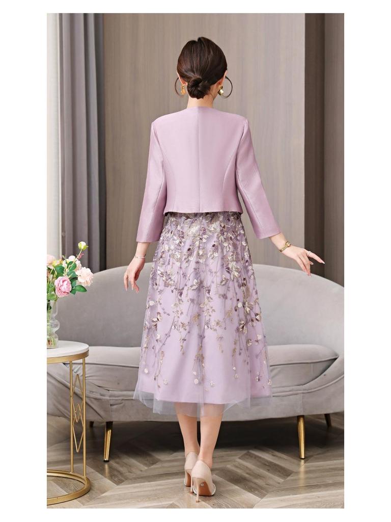YQWL5663 Mother-in-law Winter Wedding Formal Dress and Jacket Set 2025