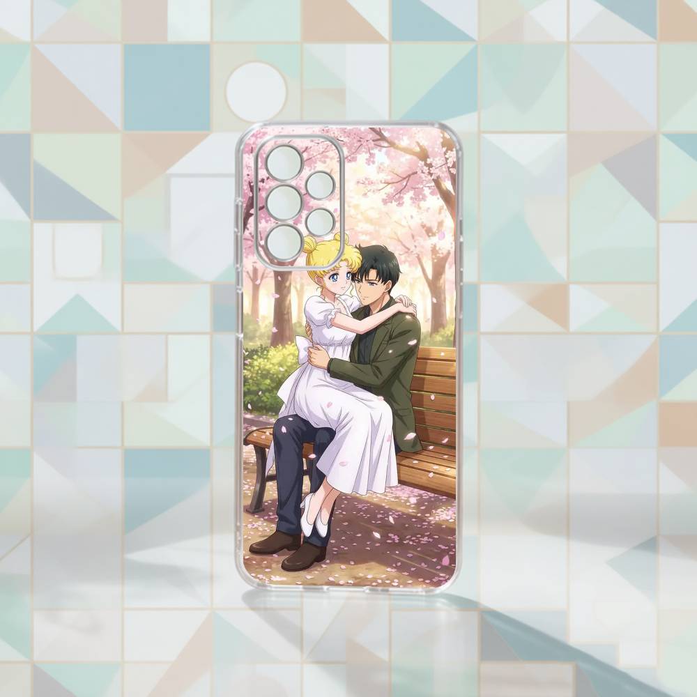 Cartoon S-Sailor M-Moons Phone Case Transparent Silicone Soft For Samsung S25,S24,S21,S22,S23,S30,Ultra,S20,Plus,Fe