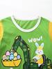 Plaid Boys' Shorts & Excavator Print Shirt Set - Summer Two-Piece Outfit