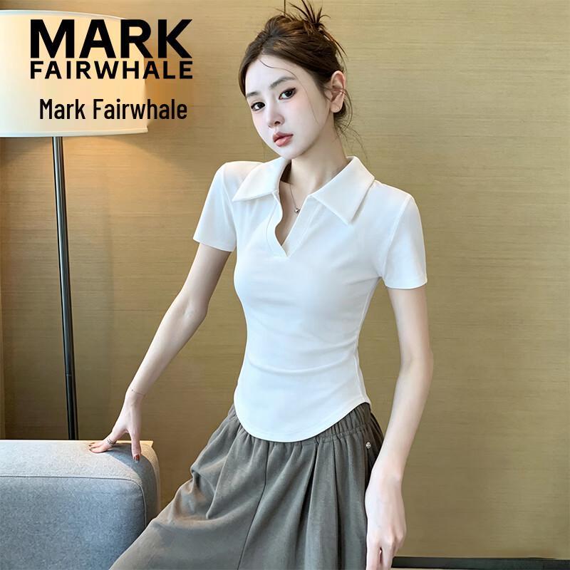 Mark Fairwhale Women's Polo Neck Short Sleeve Cotton T-shirt