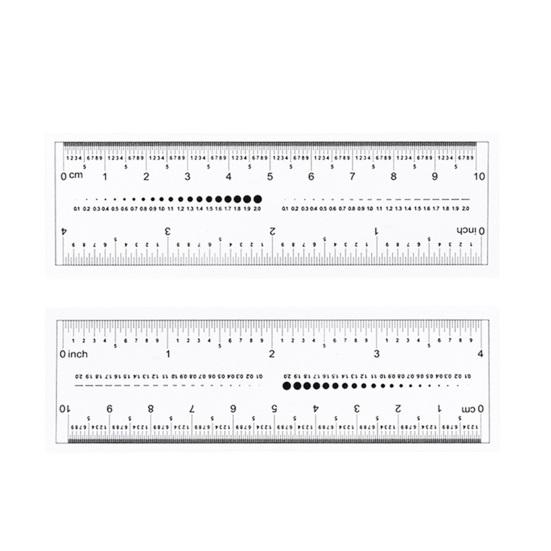 10Pcs Nail Ruler Dual Scale Markings Clear Printing Super Soft Flexible Nail Drill Measuring Tool Plastic Transparent Nail Art