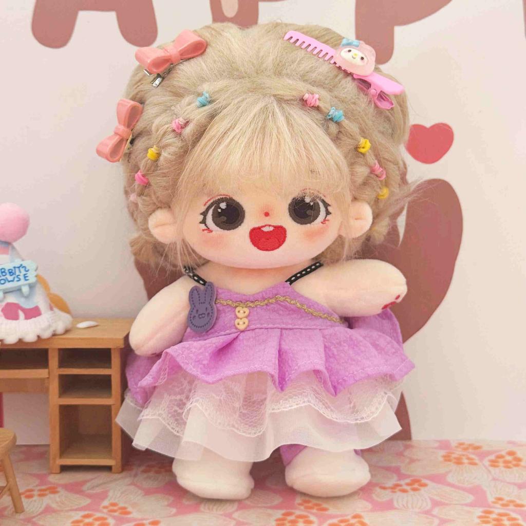 20cm Kawaii Bekleidete Idol Baumwollpuppe Niedliche Kuschelpuppe DIY Plüschpuppe Weihnachts-Geburtstagsgeschenk für Mädchen Kinder