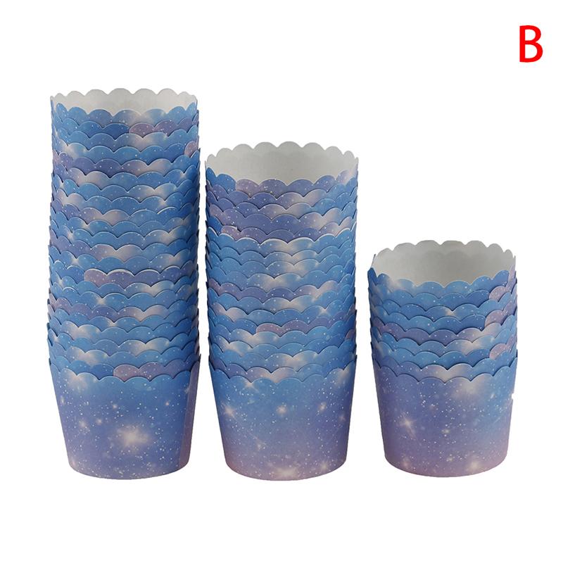 50Pcs Rainbow Cupcake Liners For Baking Gradient Cupcake Wrappers Baking Cups