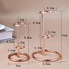 Iron Crystal Display Stand Faux Crystal Ornament Wand Display Stand Holder Round Base Design Storage Support