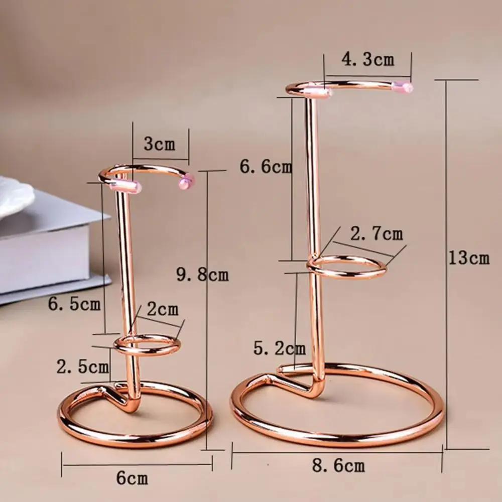 Iron Crystal Display Stand Faux Crystal Ornament Wand Display Stand Holder Round Base Design Storage Support