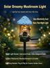 Solar Resin Garden Stake Lights Mushroom House Shaped Outdoor Waterproof Landscape Decorative Lawn Lamps for Yard Pathway