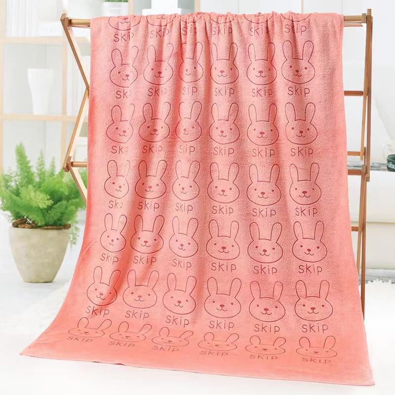 70*140cm Rabbit Microfiber Bath Towel Cute Large Soft Baby Kids Boys Girls Women Towels Beach Swimming Absorbent Wrap Quick Dry