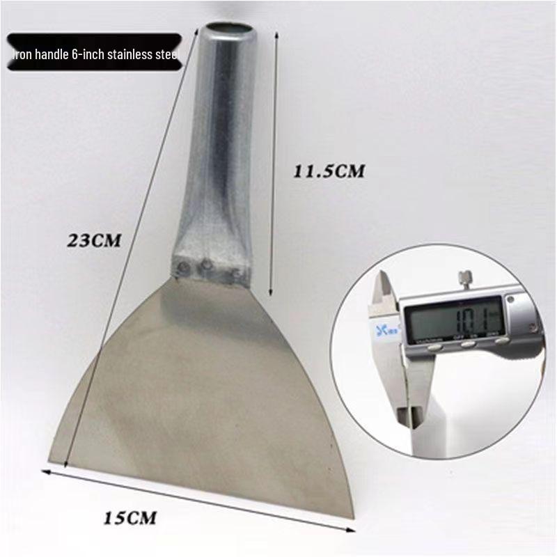 Stainless Steel Putty Knife with 1mm Thick Iron Handle for Plastering, Cleaning, and Grout Removal