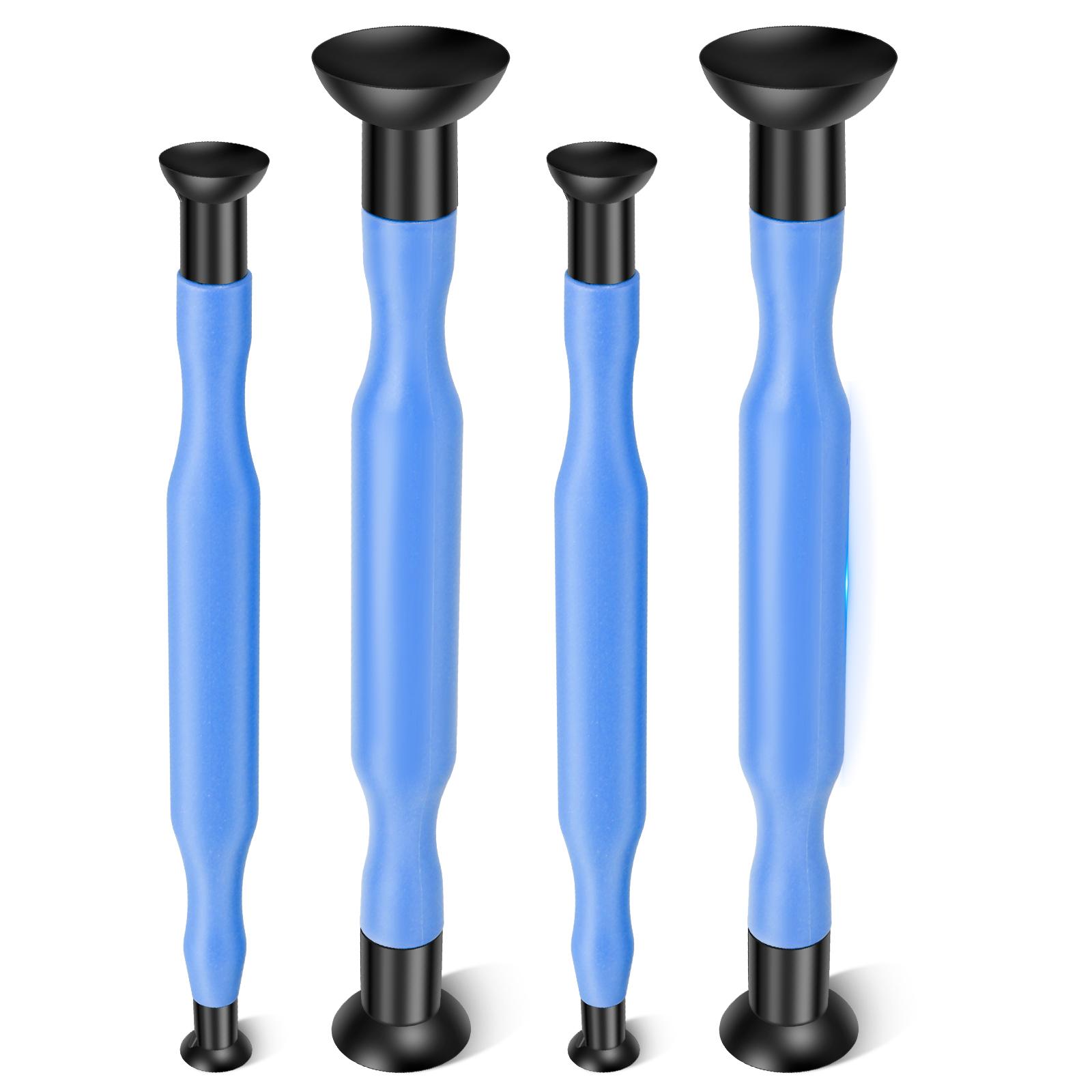 

4Pcs Manual Car Valve Lapping Grinding Sticks Reusable Valve Lapper Tool with Suction Cups Kit Factory For Small&Large Vehicles синий
