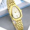 Snake Head Design Steel Band Women's Quartz Watch - Trendy Ins Style, High-End Fashion Wristwatch for Ladies