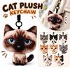 Plush Doll Bag Pendant Cartoon Design Car Key Ring New Cat Plush Doll Keychain  Gifts