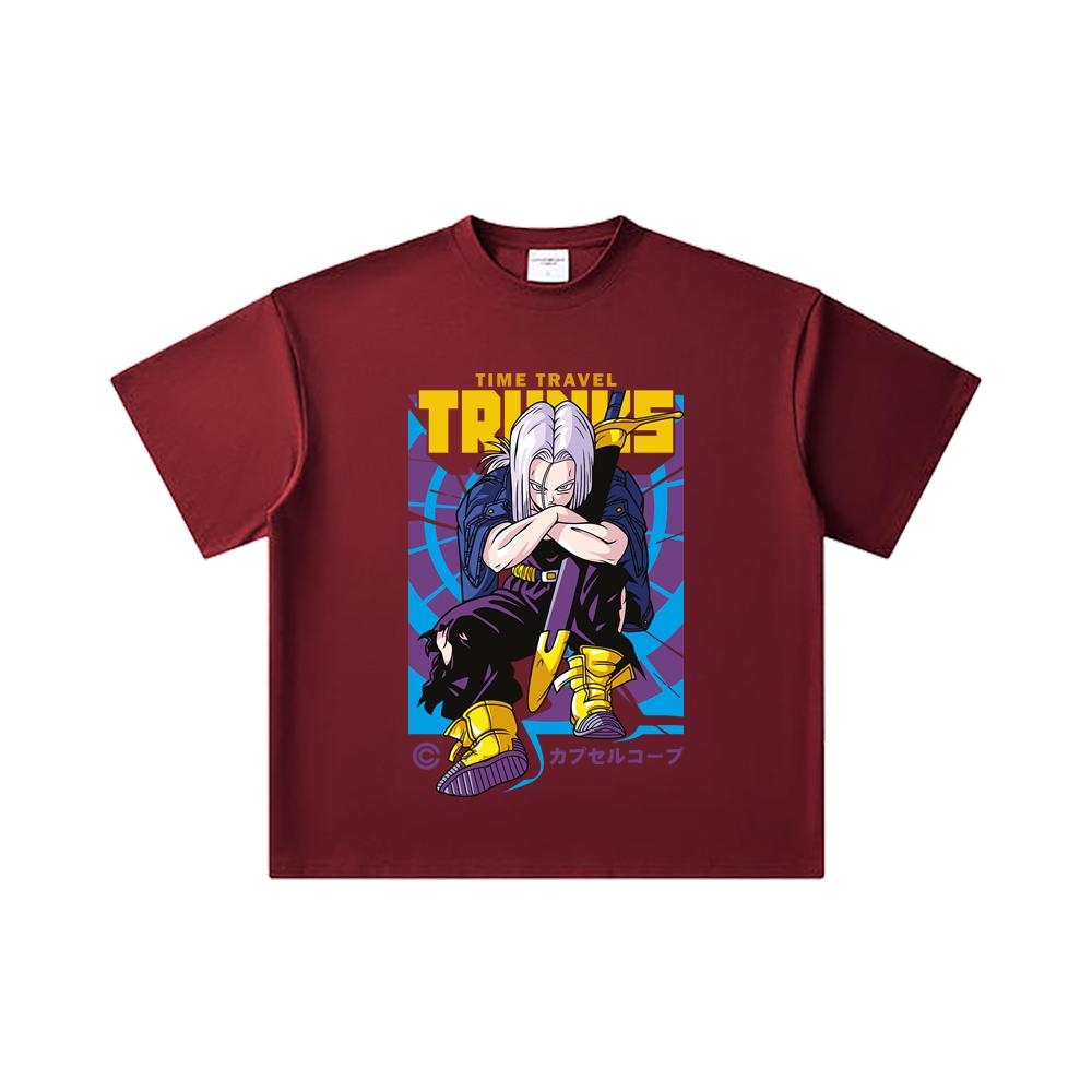 

260 GSM Double Yarn 32 Count 100% Cotton Dragon Ball V71 Future Trunks Print Unisex Heavy Cotton T Shirt 2XL