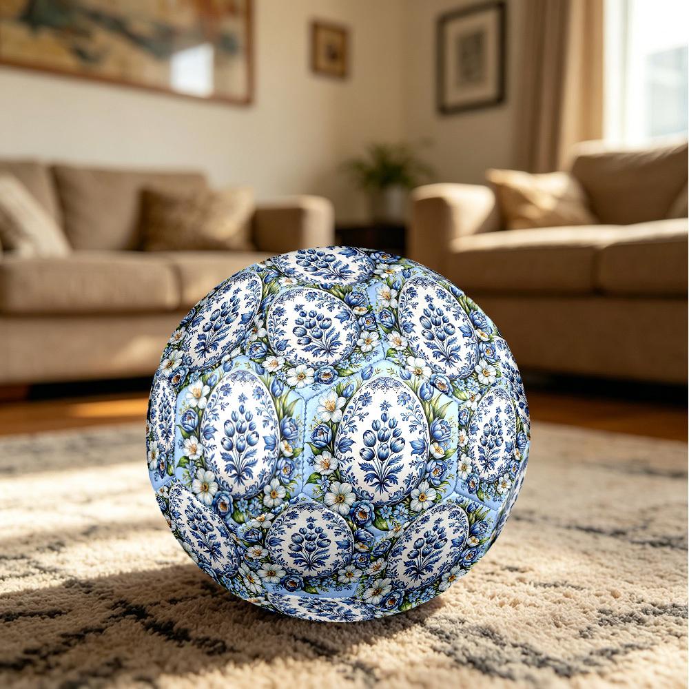 1pc Blue Tulip Egg Size 5 Soccer Ball Professional Match Training Football Indoor &Outdoor Sports Ball Lightweight Durable m6568
