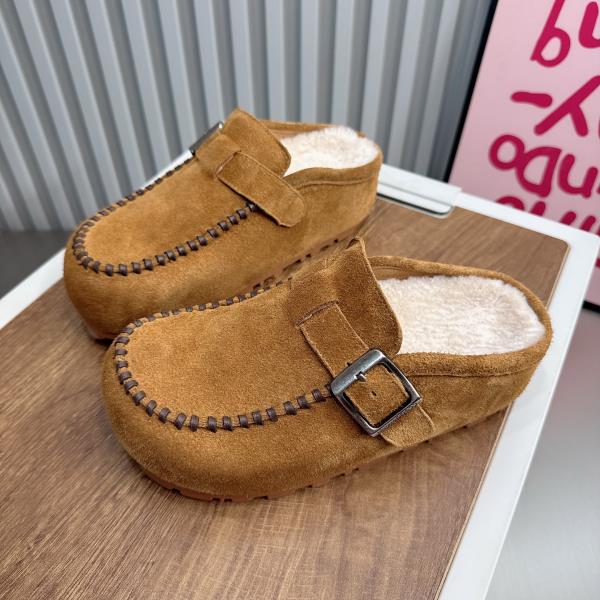 Fashion Female Shoes Increased Internal Cover Toe Genuine Leather Slippers Women Summer Fur Flip Flops Slides 2025 Plush Fur Shoes Genui