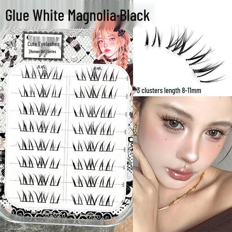 Adhesive-Free Qingqiu Tuoshan Fox Eyelashes: Thick, Natural Black-Brown Chinese Style