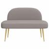 Upholstered Bench with Backrest Taupe 110 X 60 X 76 Cm