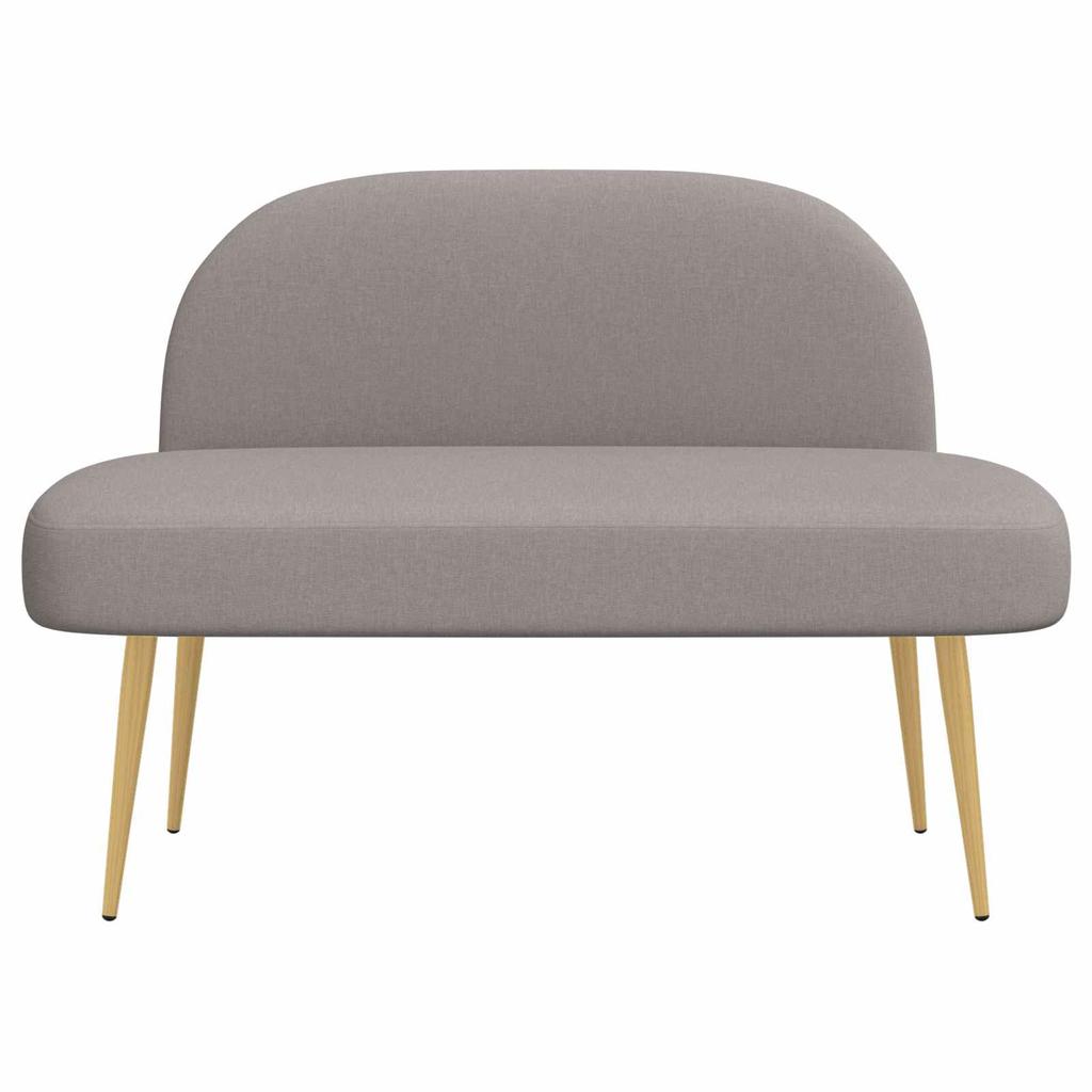 Upholstered Bench with Backrest Taupe 110 X 60 X 76 Cm