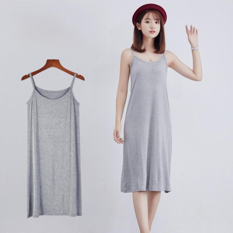 Summer Casual Bodycon Sleeveless Dresses Solid Color Round Necked Dress for Female High Waist Dress Basics Clothing for Women Commuter Fashion Dresses