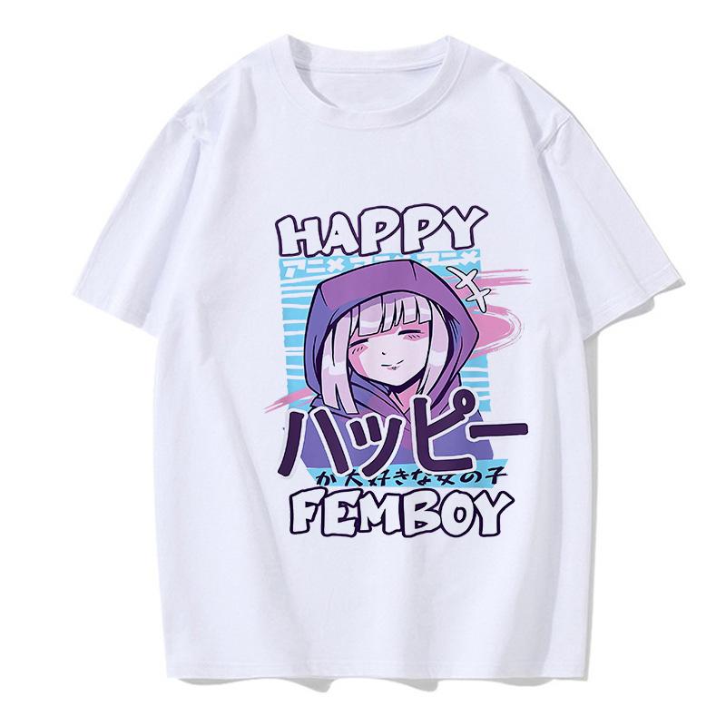 2000er Femboy Hooters Lustiges T-Shirt Femboys Harajuku Y2k T-Shirt Mode Mange Hip Hop T-Shirt Frauen Vintage Oberteile Kleidung Weiblich 3XL