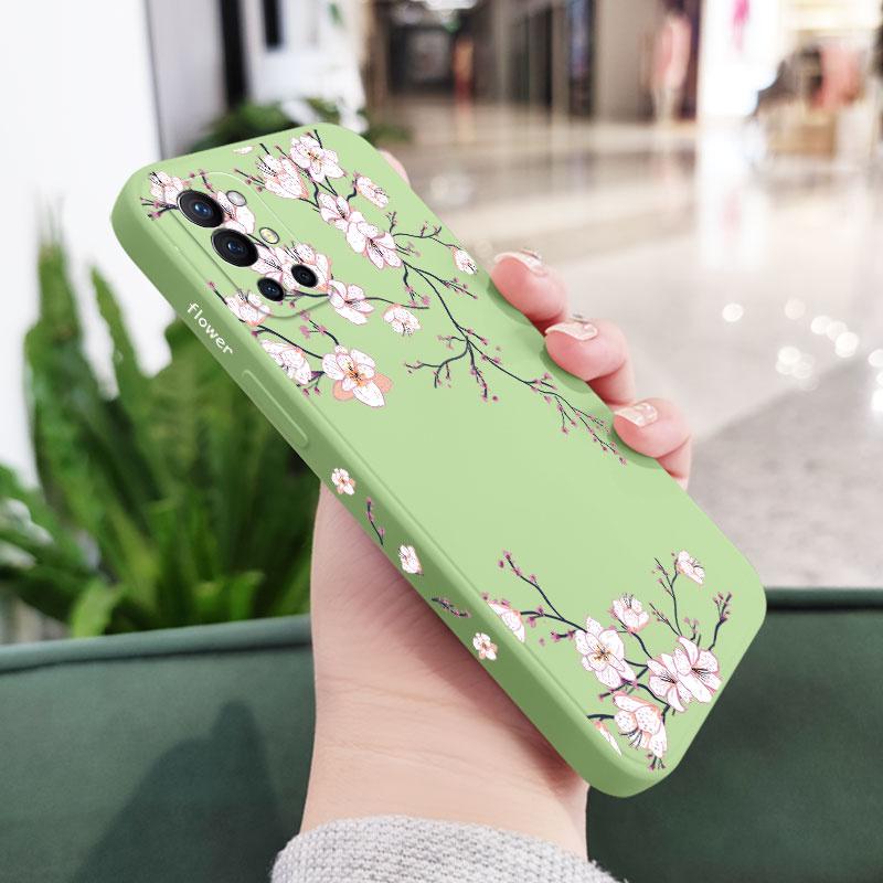 

Plum Blossom Phone Case For Oneplus 11 11R 10 10R 10T 9R 9RT 9 8T 8 7 7T Pro 5G Liquid Silicone Cover OnePlus 7T Pro светло-зеленый