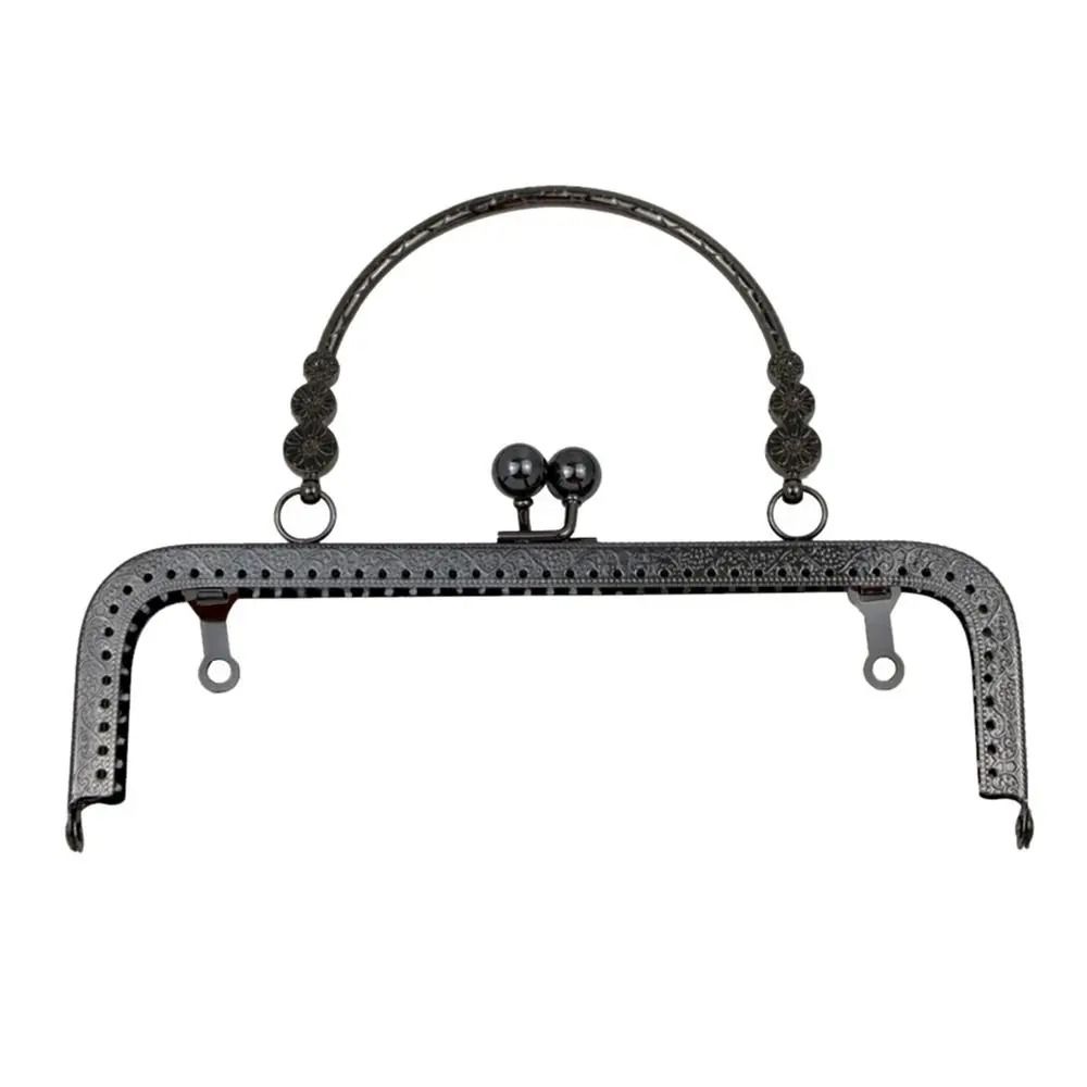10 Telai Metallici Per Borsa Fai Da Te - Chiusura Bacio In Bronzo Retrò Con Catena, Forma Semicerchio, 5 Cm, Per Borse E Portafogli In Tessuto
