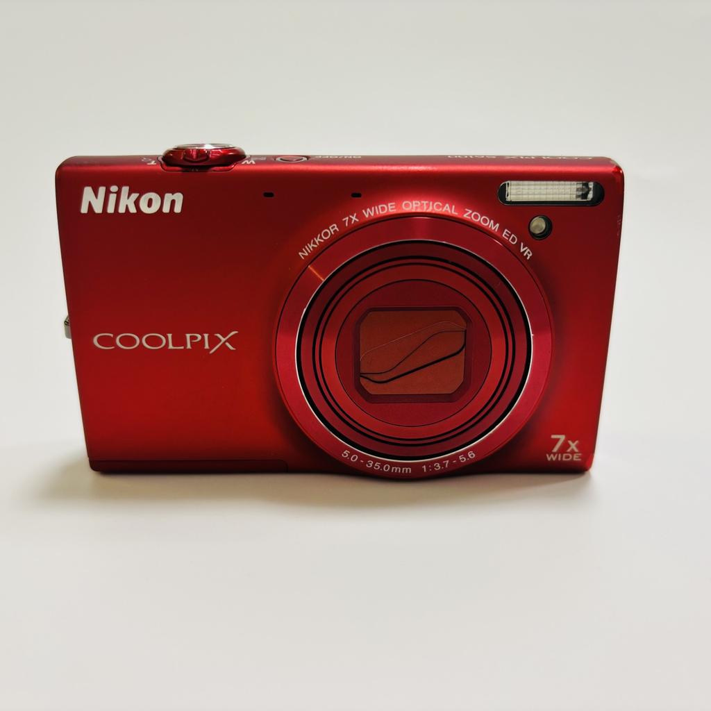[Used/Boxed] Nikon COOLPIX S6100 16.0MP Digital Camera RED 7x Zoom Touch Panel From JAPAN