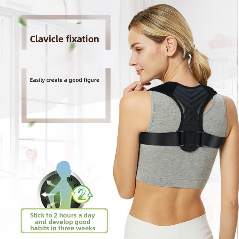 

Adjustable Clavicle Belt For Adults Anti Kyphosis Brace Correct Student Posture Factory Fixed Support чорний